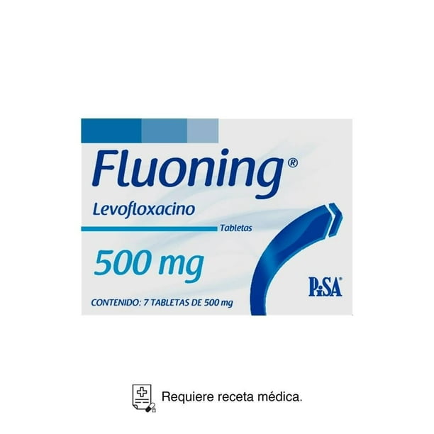 Fluoning 500 mg, Levofloxacino, Caj. c/7 Tab.