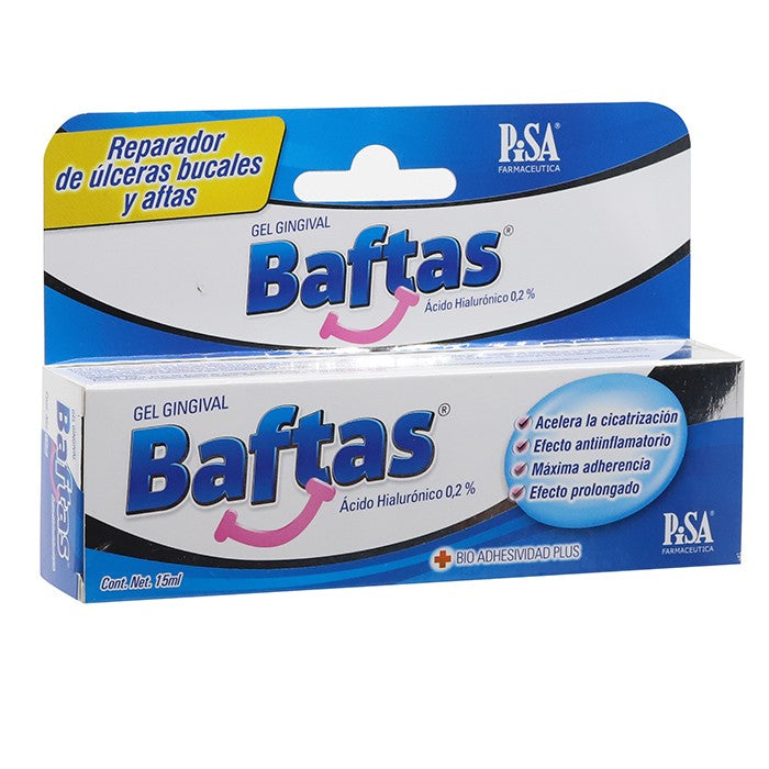 Baftas Gel Gingival, Ácido, Hialurónico, Caj. C/1 Tubo C/15 mL