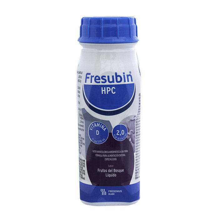 Fresubin Hcp sabor frutos del bosque, Botella 200ml, Carbohidratos 45 g