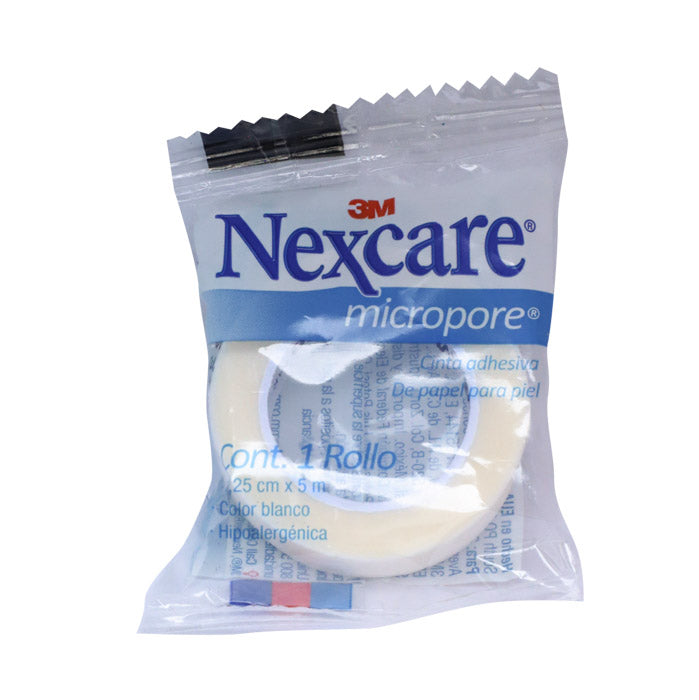 Cinta Micropore Bolsa c/1 rollo blanco 1.25 cm x 5 metros