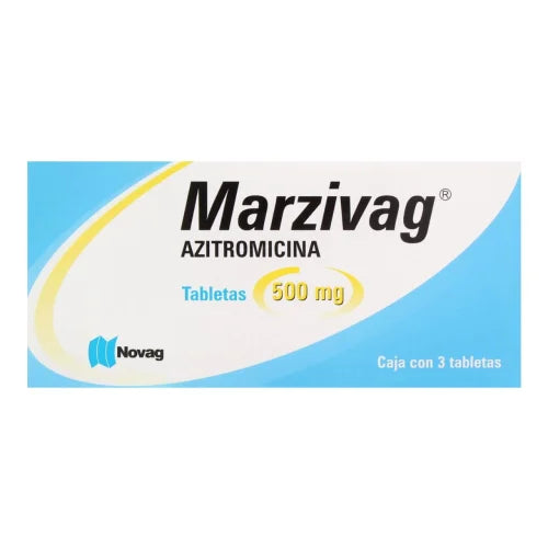 Azitromicina 500 mg, Caj. c/3 Tab.