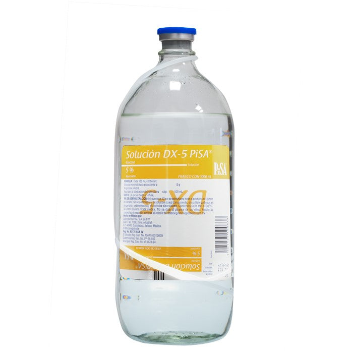 Solucion Dx- 5, Solución Glucosada, Fco. vidrio c/1000 mL