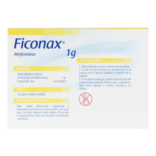 FICONAX 1 G Tabletas – Control de Glucosa