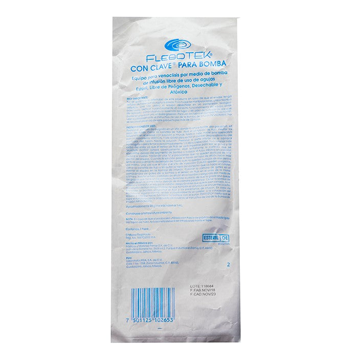 Flebotek Con Clave Para Bomba