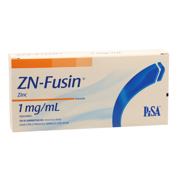 Zn-Fusin, Zinc. Caj. C/5 Fco Amp. C/10 Ml