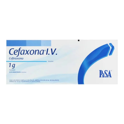 Cefaxona IV 1 G, Ceftriaxona, Caj. c/1 Fco. Ámp.