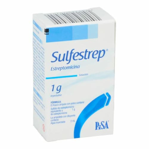 Sulfestrep 1 g, Estreptomicina, Caj. c/1 Fco. Ámp.