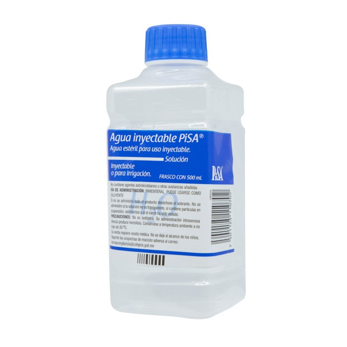 Agua Estéril para irrigación 500 mL Plástico