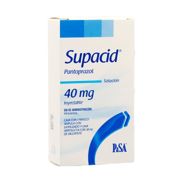 Supacid 40 mg, Pantoprazol, C/1 Fco. Ámp. C/10 Ml