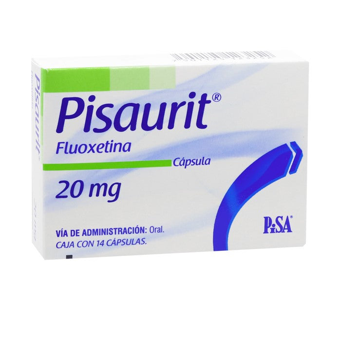 Pisaurit 20 Mg, Fluoxetina, Caj. c/14 Cáps.