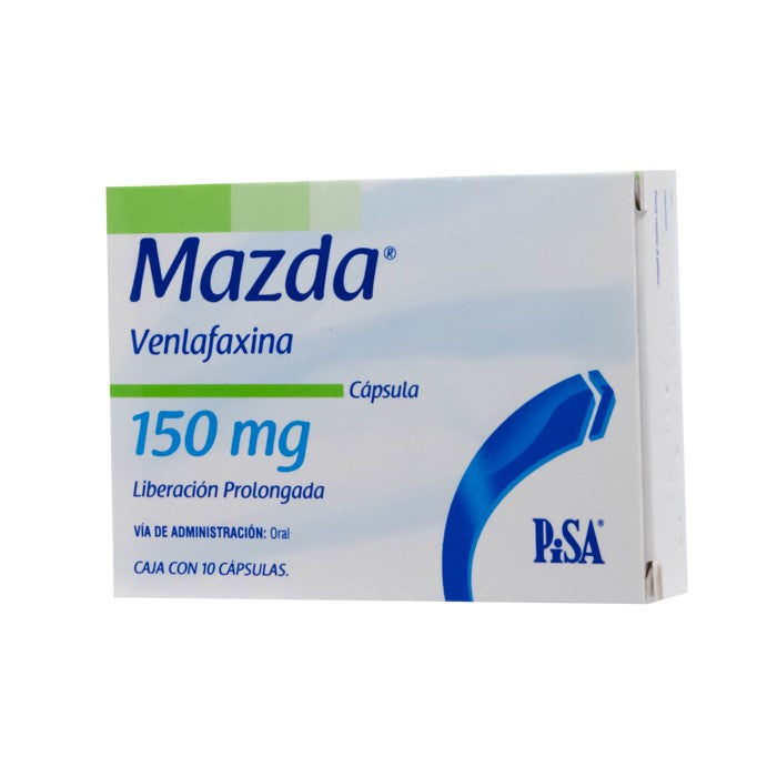 Mazda 150 mg, Venlafaxina, Caj. c/10 Cáps. Lp