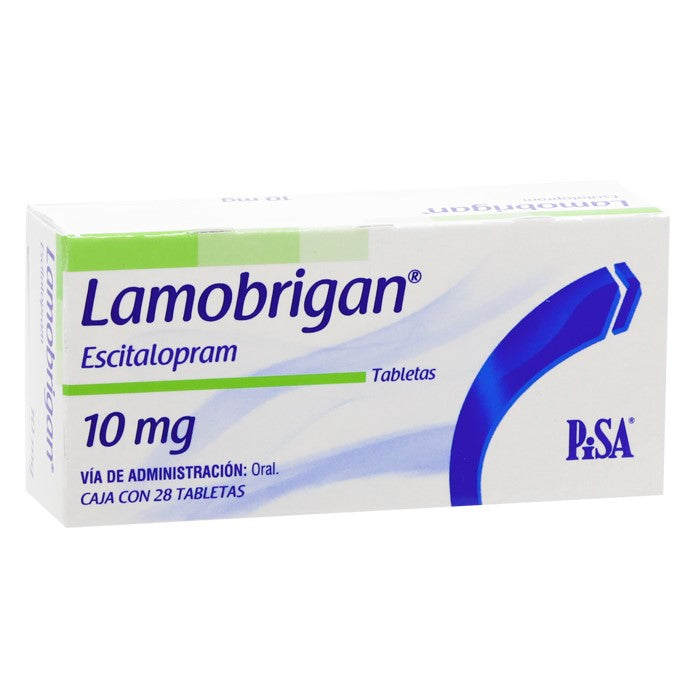 Lamobrigan 10mg, Escitalopram, Caj. C/28 Tab.