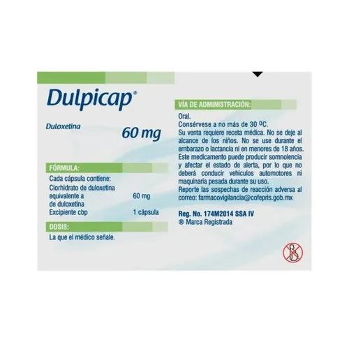 DULPICAP Cápsulas 60 mg – SNCB