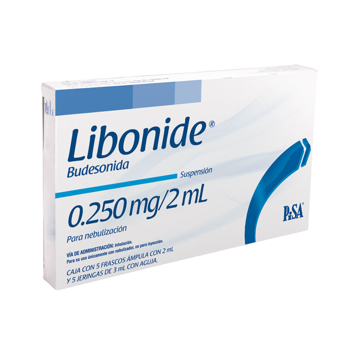 Libonide 250 mg/ mL, Budesonida, Caj. c/5 Ámp