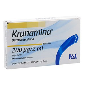 Krunamina 200 Mcg, Dexmedetomidina, Caj. C/5 Fco. Ámp.