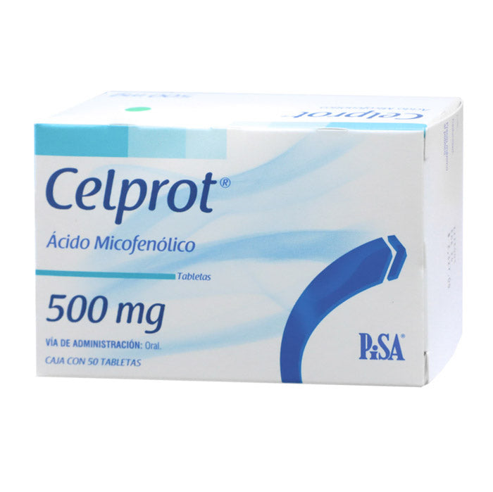 Celprot 500 mg, Ácido Micofenólico, Caj. c/50 Tab.