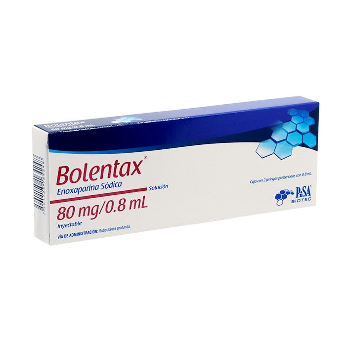 Bolentax 80 mg, Enoxaparina, Env. C/2 Jer. C/0.8 Ml