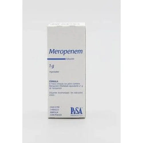 Meropenem 1 g, Caj. c/1 Fco. Ámp. S.I.