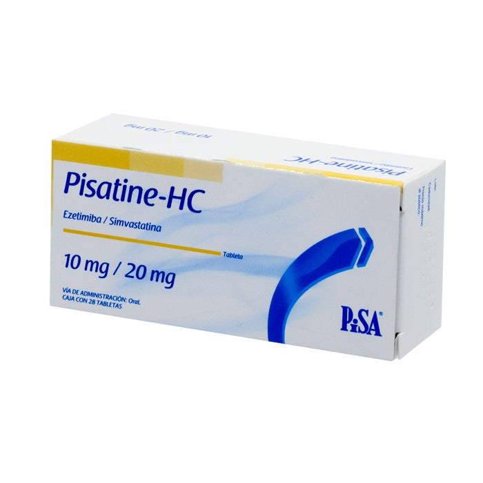 Pisatine-Hc 10 Mg / 20 Mg, Ezetimiba-Simvastatina, Caj. C/28 Tab.