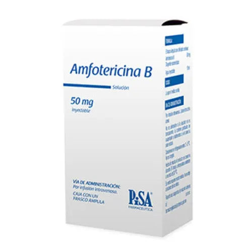 Amfotericina B 50 mg, Caj. c/1 fco. Ámp. S.I.