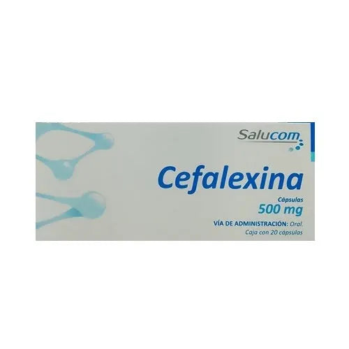 Cefalexina 500 mg, Caj. c/20 Cáps.