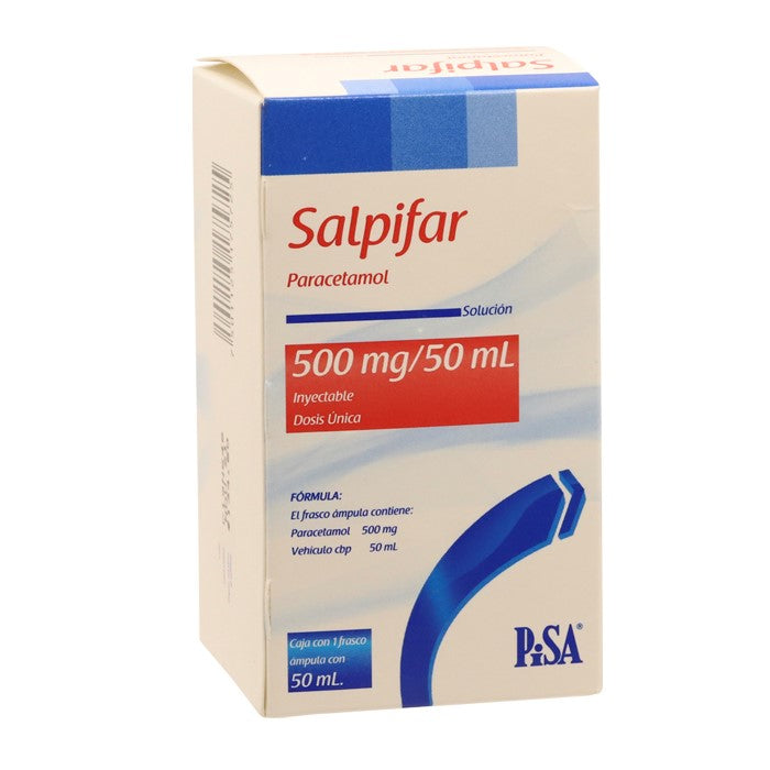Salpifar 500 Mg /50 mL, Paracetamol, Caj. C/1 Fco.