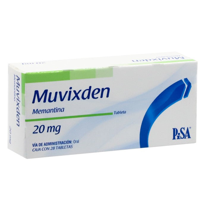 Muvixden 20 Mg, Memantina Caj. C/28 Tab. Rec.
