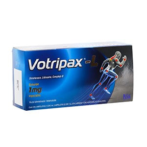 Votripax 1mg, Complejo B- Diclofenaco Sódico Caj. C/6 Amp. Y 3 Jer.