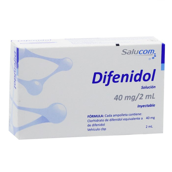 Difenidol 40 Mg/2ml, Difenidol, Caj. C/2 Amp. 2 Ml