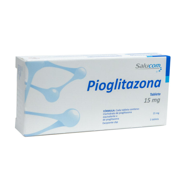 Pioglitazona 15mg, Caj. c/7 Tab.