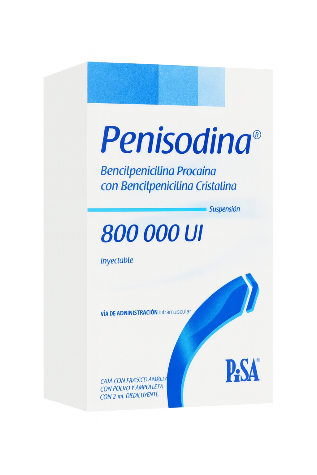 Penisonida 800,000 U, Bencilpenicilina Procaínica, Bencilpenicilina Cristalina, Caj. c/1 Ámp.