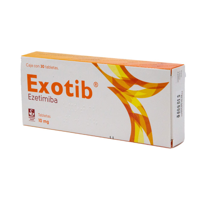 Exotib 10 mg, Ezetimiba, Caj. c/30 Tab.