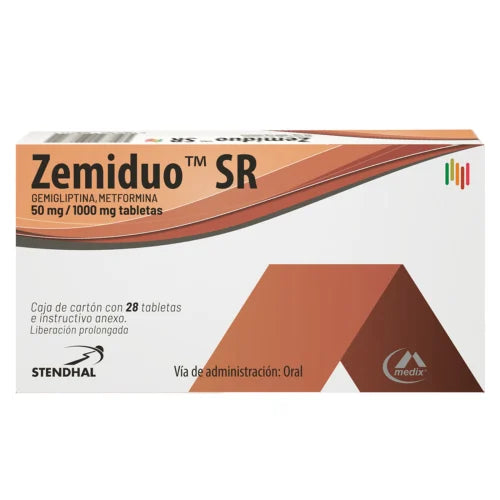 Zemiduo SR 50mg /1000mg, Gemigliptina - Metformina, 28 Tab. L.P.