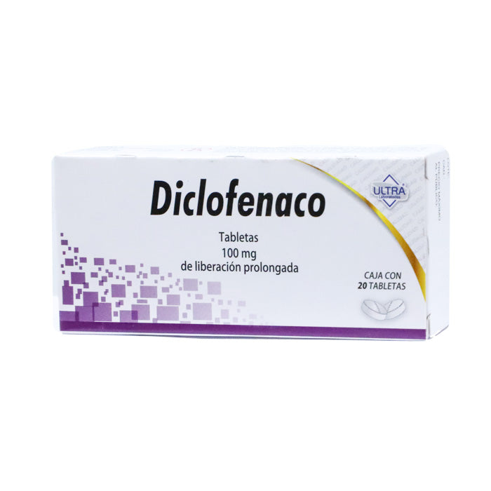 Diclofenaco 100 mg Caj. c/20 Tab.