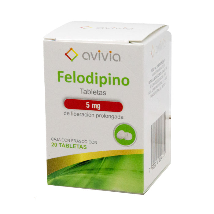 Felodipino 5 mg, Caj. c/20 Tab.