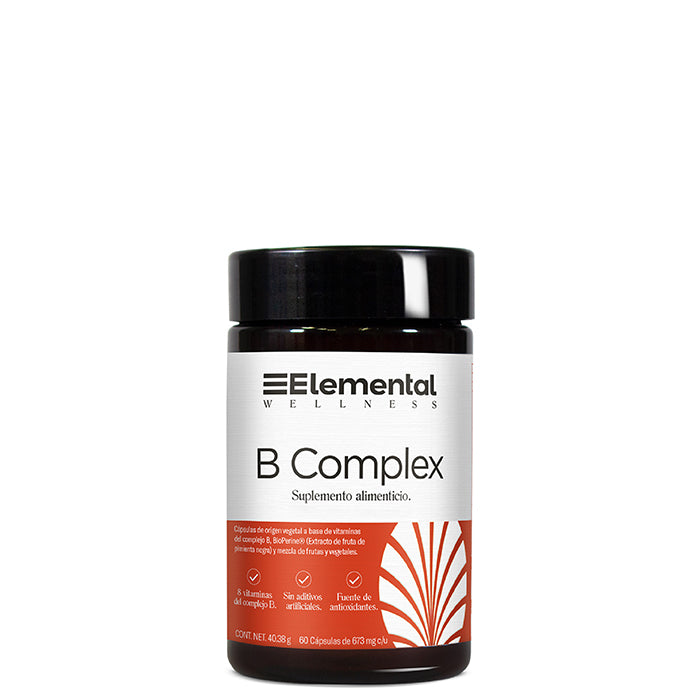 B Complex, 8 vitaminas del Complejo B, sin aditivos, Fco. c/60 Cáps.
