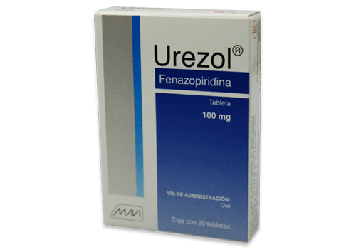 Urezol 100 mg, Fenazopiridina, Caj. c/10 Tab.