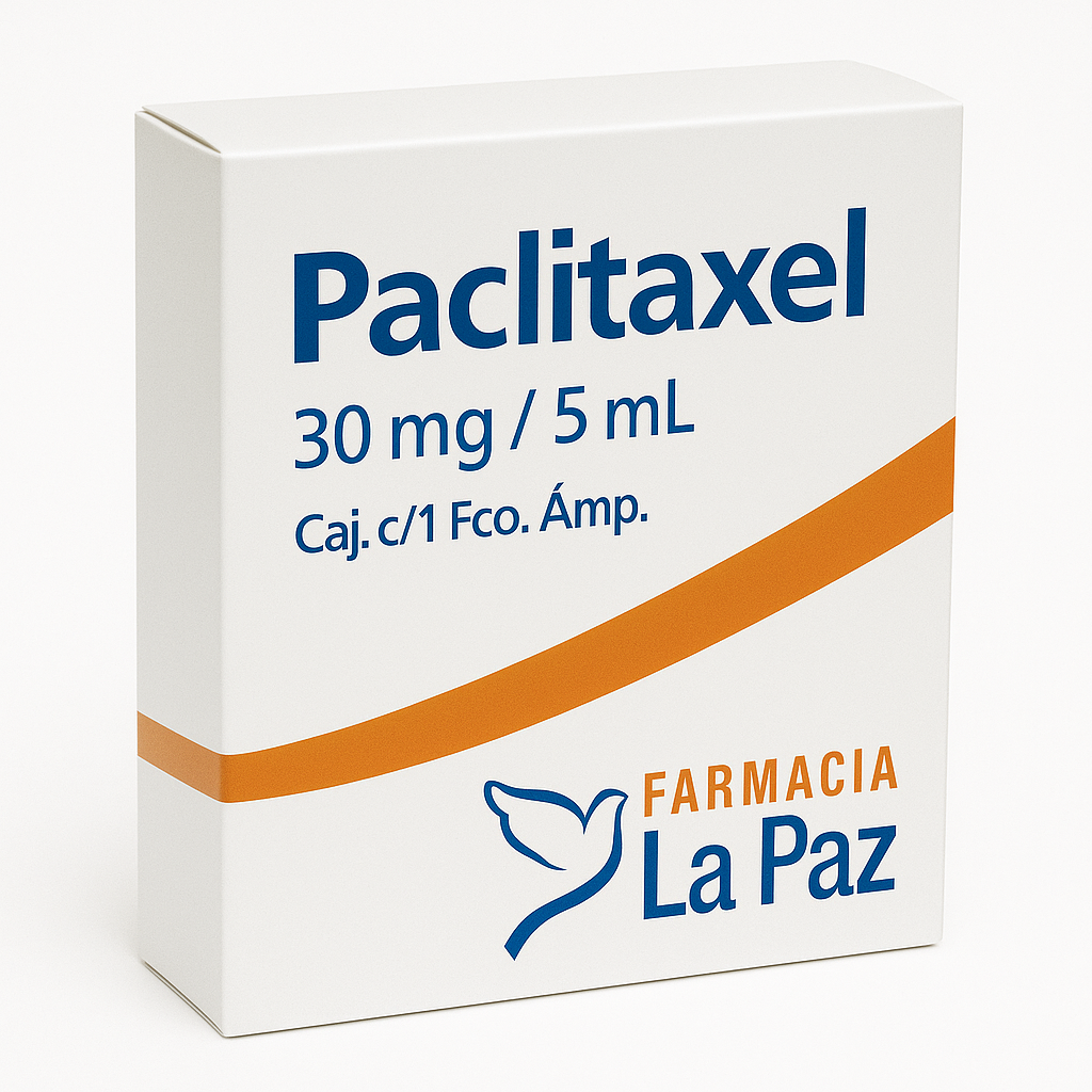 Paclitaxel 30 mg / 5 mL, Caj. c/1 Fco. Ámp.
