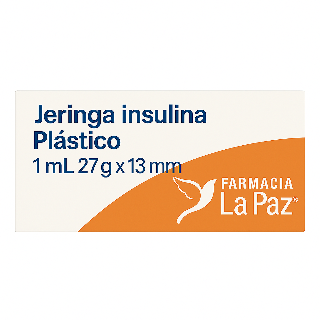 Jeringa insulina Plástico 1 mL 27 g x 13 mm