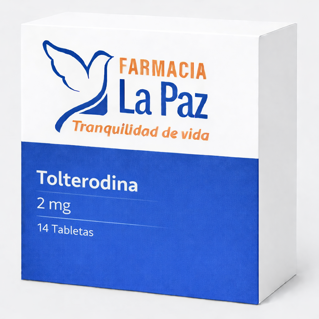Tolterodina, 2mg, 14 Tabletas