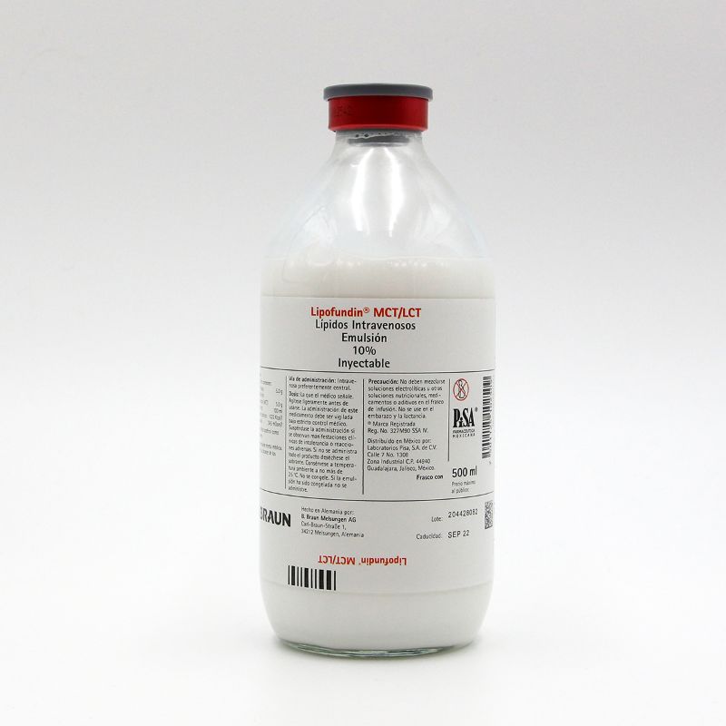 Lipofundin MCT/LCT 20%, Lipidos, Caj. c/1 Fco. 500 mL