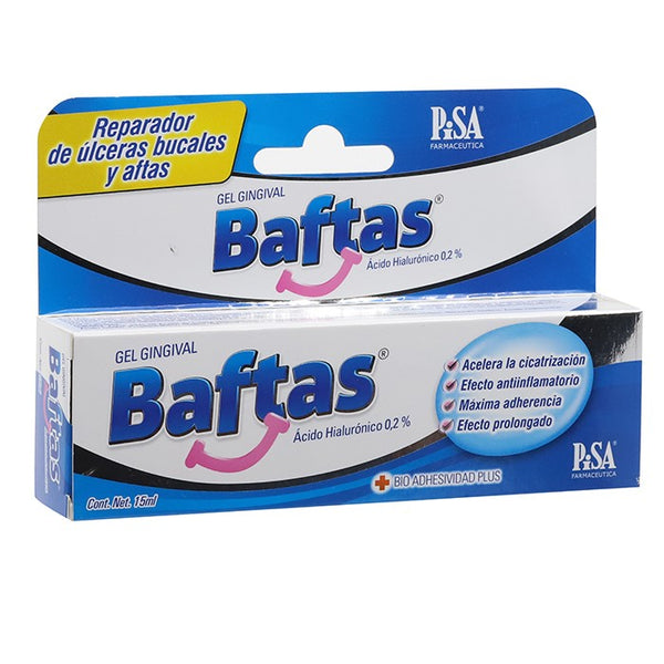 Baftas Gel Gingival, Ácido, Hialurónico, Caj. C/1 Tubo C/15 mL