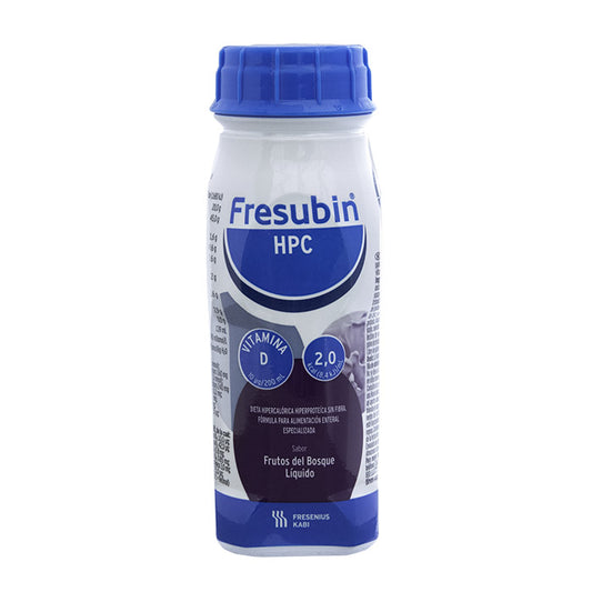 Fresubin Hcp sabor frutos del bosque, Botella 200ml, Carbohidratos 45 g