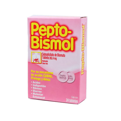 Pepto Bismol 262 Mg Con 24 Tabletas Masticables Sabor Anís