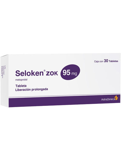 Seloken Zok 95 Mg con 30 Tabletas de Liberación Prolongada