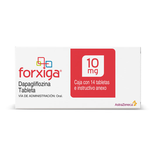 Forxiga 10 mg Caja con 14 Tabletas de Dapagliflozina
