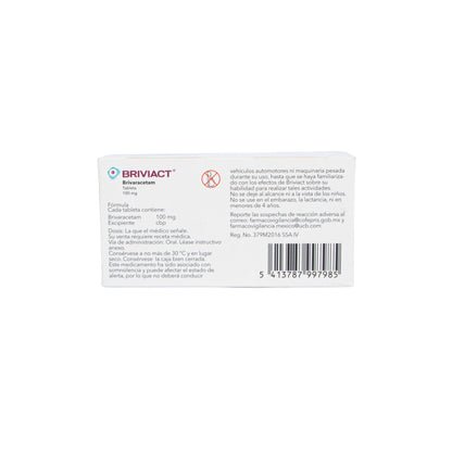 BRIVIACT Tabletas 100 mg – Antiepiléptico