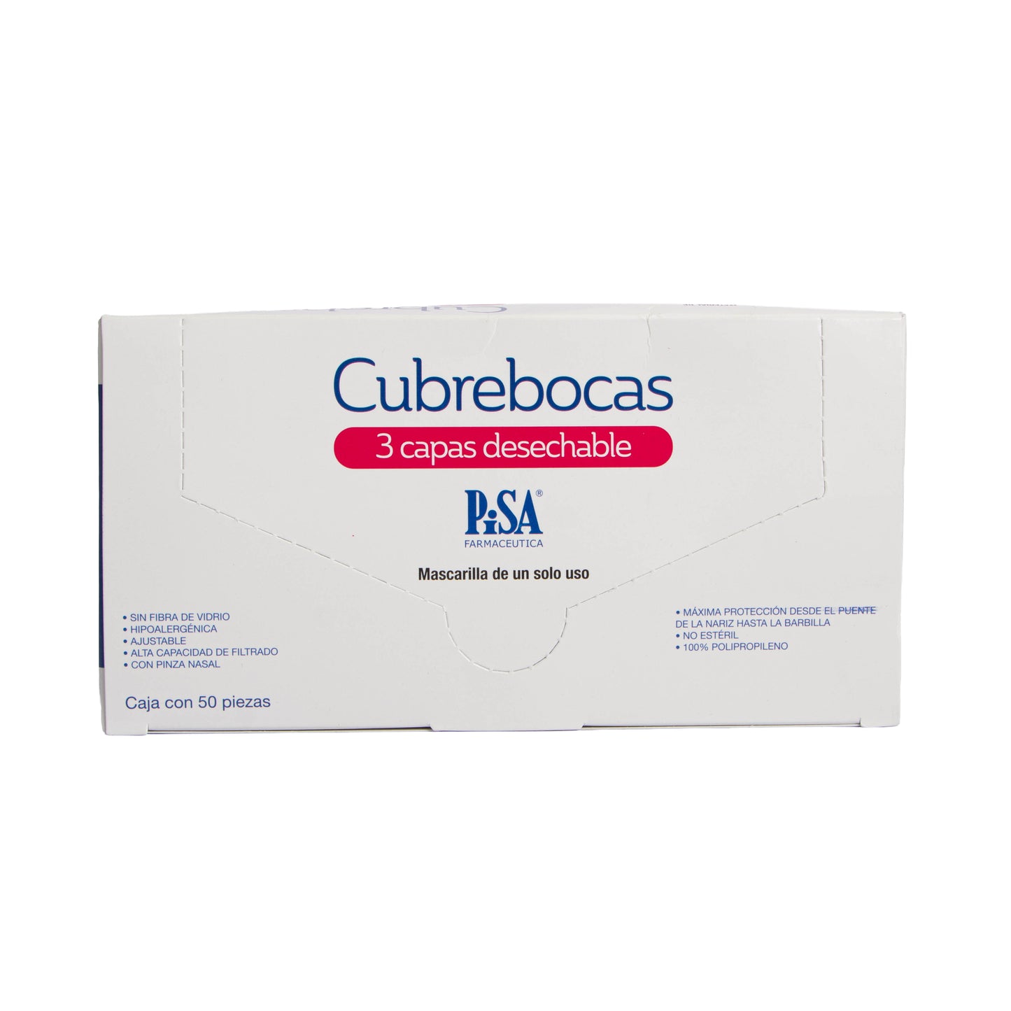 Cubrebocas Tricapa Caja c/50 pzas – Protección Personal