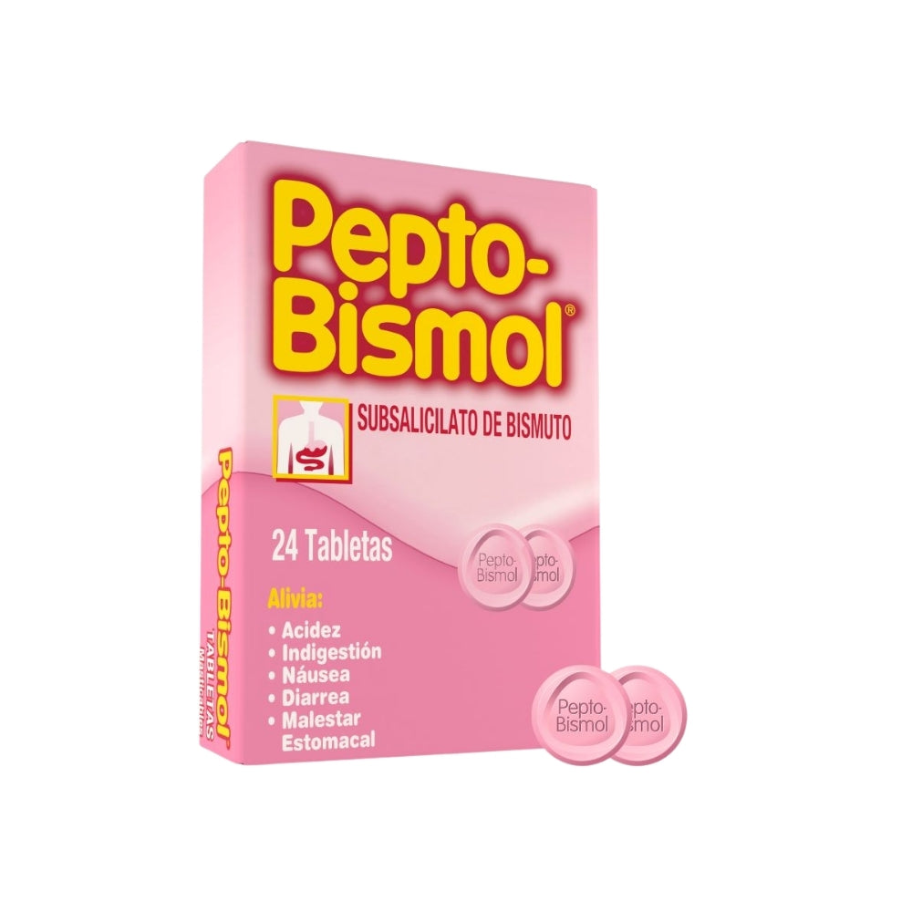 Pepto Bismol 262 Mg Con 24 Tabletas Masticables Sabor Anís