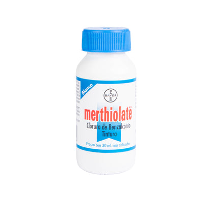 Merthiolate Blanco Solución 0.1% – Antiséptico